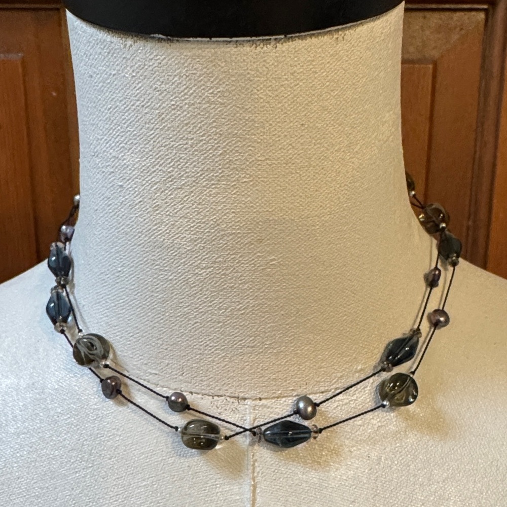 PRICE FIRM Kerri Linden Elegant Black Beaded Necklace